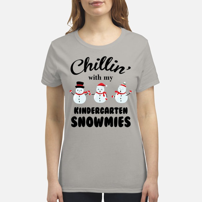 Chilling with my kindergarten snowmies shirt 4