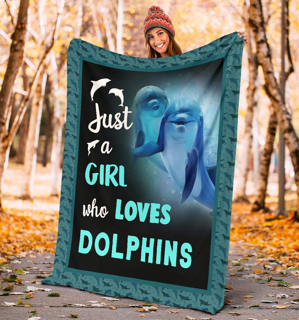 Just a girl who loves dolphin blanket 2