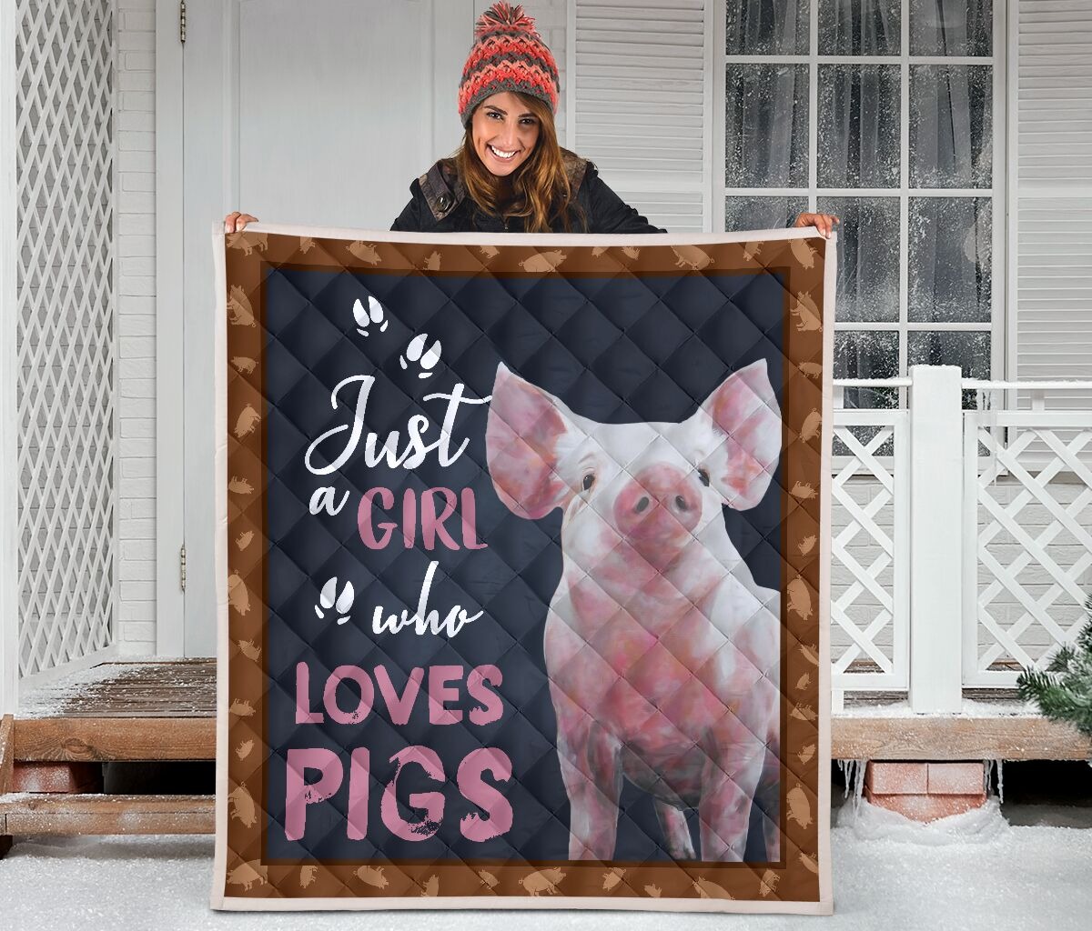 Just a girl who loves pig quilt 3