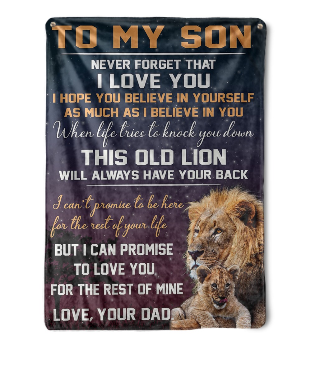 Lion King To my son never forget that I love you blanket 2