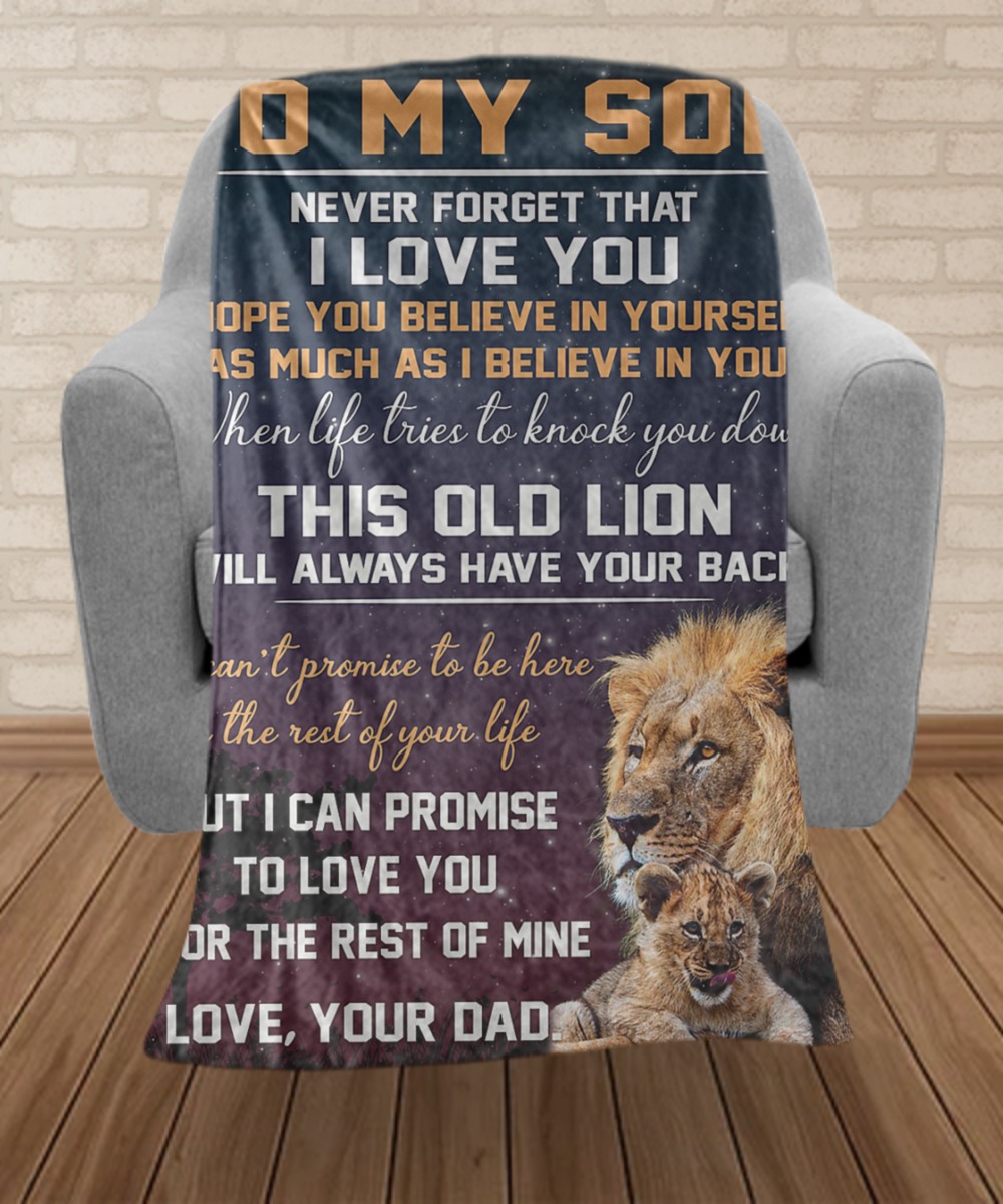 Lion King To my son never forget that I love you blanket 4
