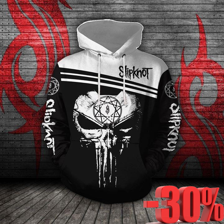 Punisher skull slipknot 3d full print hoodie 3