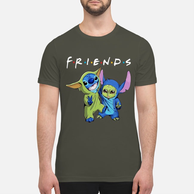 Baby Yoda stitch friends shirt 3