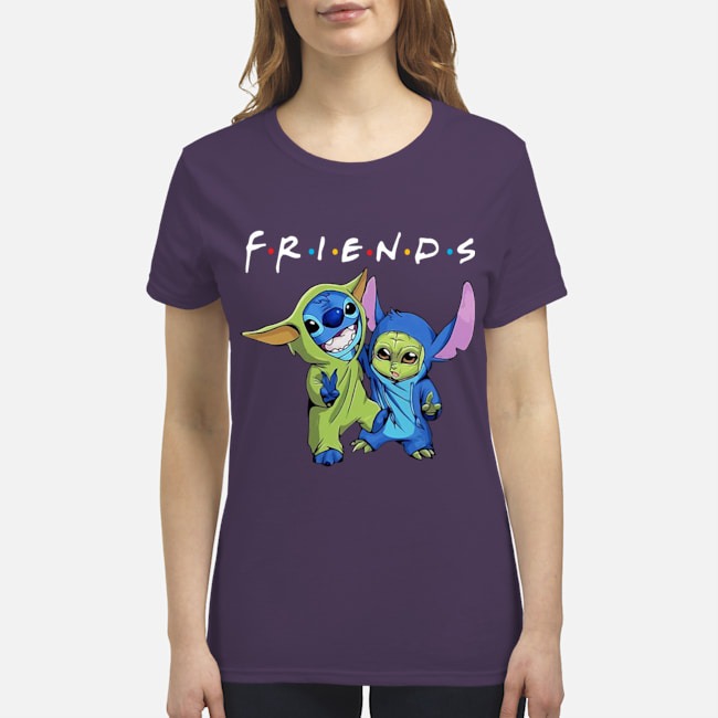 Baby Yoda stitch friends shirt 4