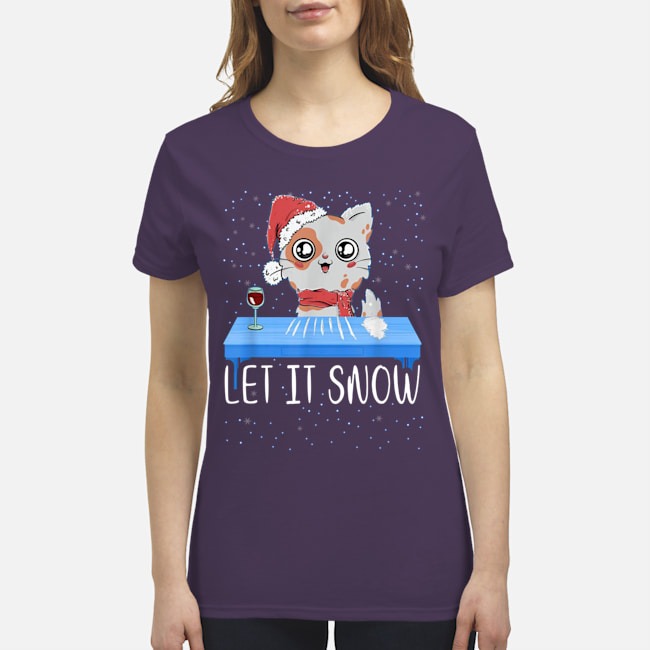 Cat let it snow shirt 4