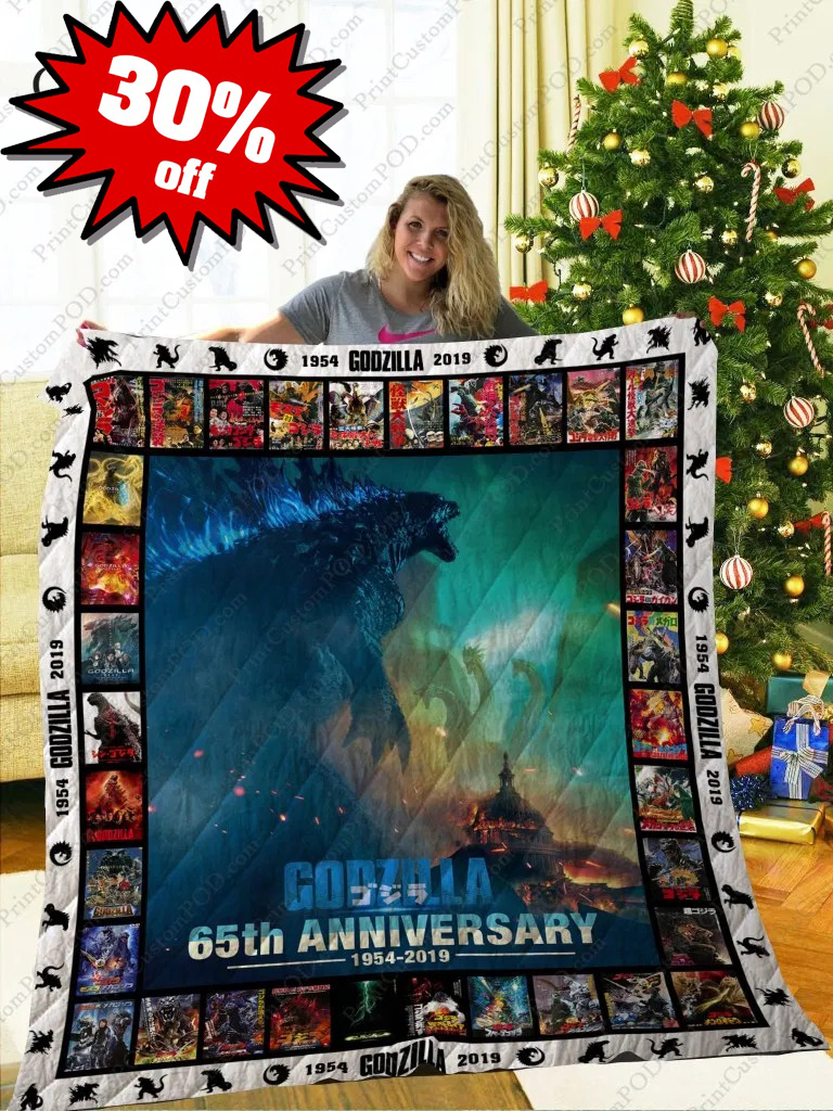 Godzilla 65th anniversary quilt blanket 3