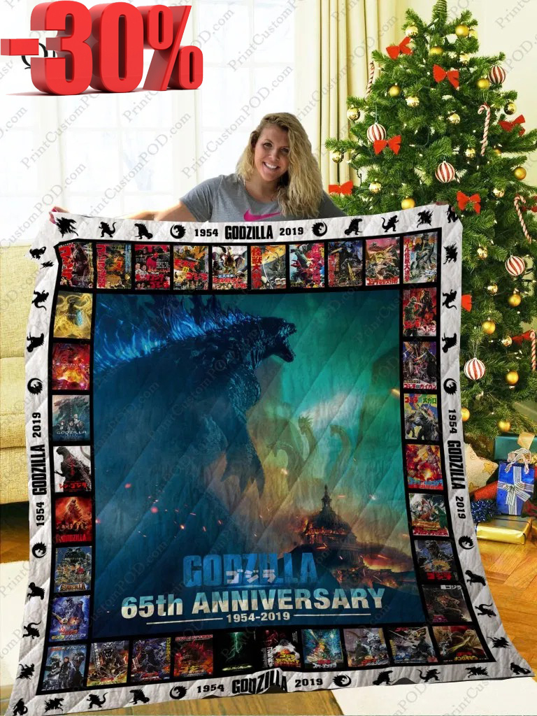 Godzilla 65th anniversary quilt blanket 2