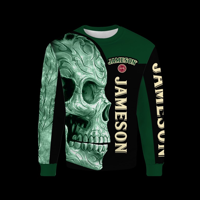 Jameson Irish Whiskey skull 3d full print hoodie 4