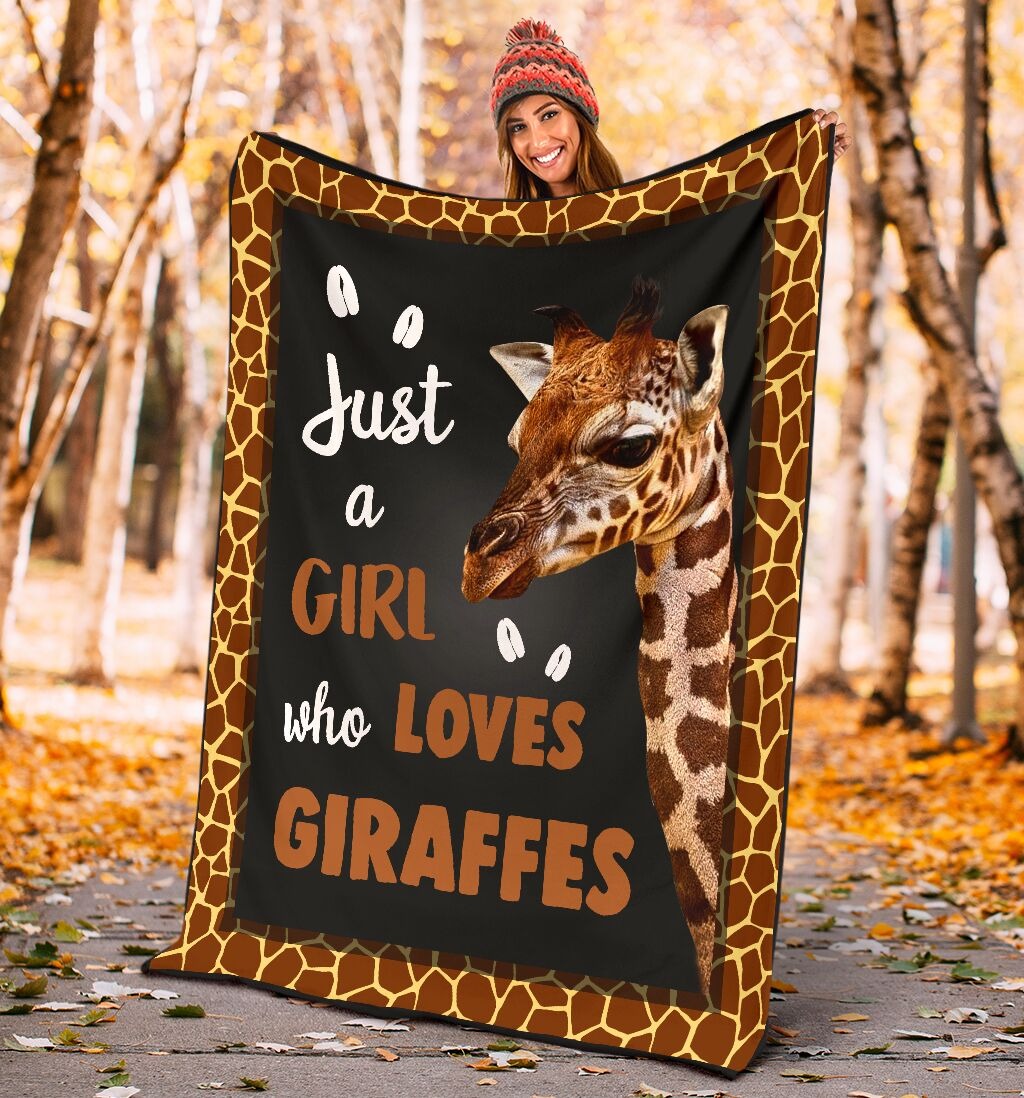 Just a girl who loves giraffes blanket 4