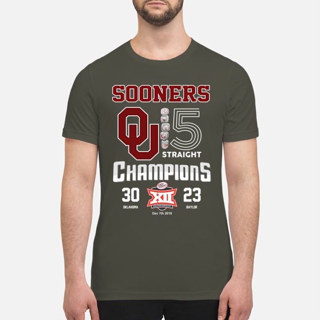 Oklahoma Sooners 5 straights champions shirt 3