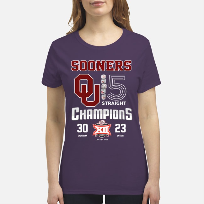 Oklahoma Sooners 5 straights champions shirt 4