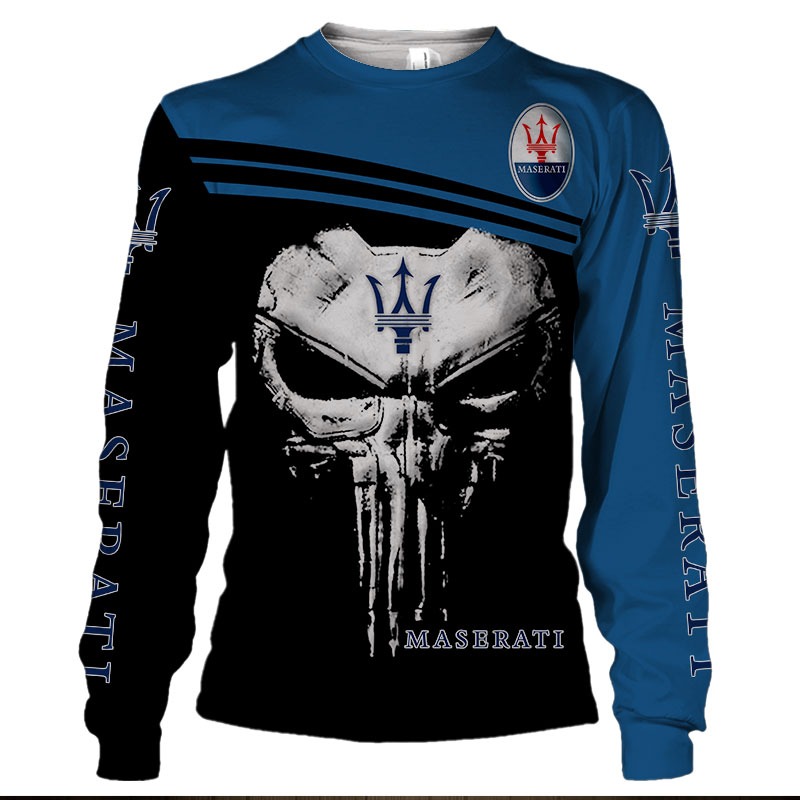 Punisher Skull Maserati 3d hoodie 4