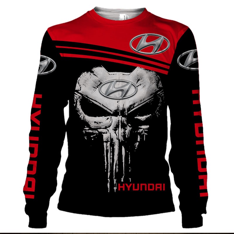 Punisher Skull hyundai 3d hoodie 4