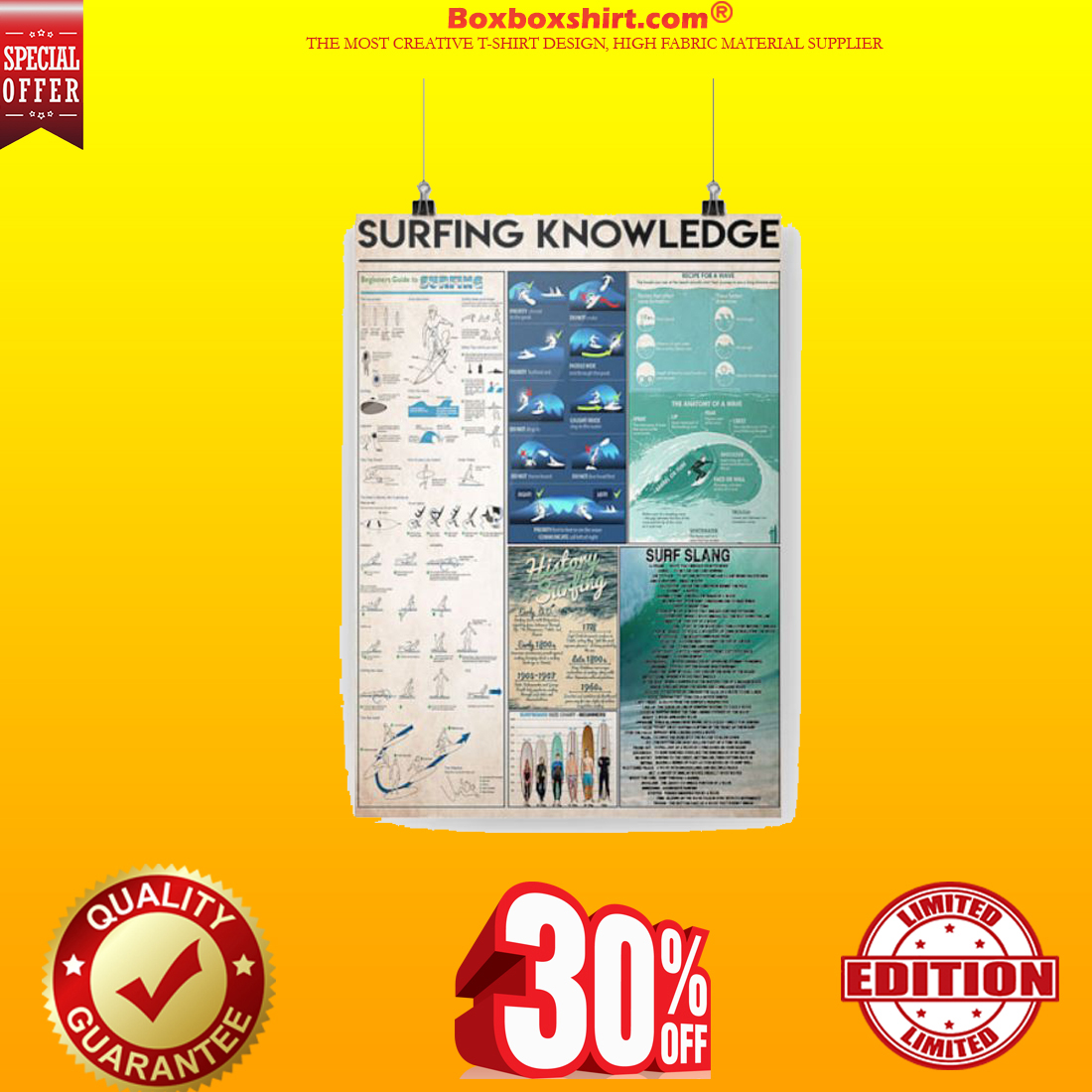 Surfing knowledge vertical poster 2