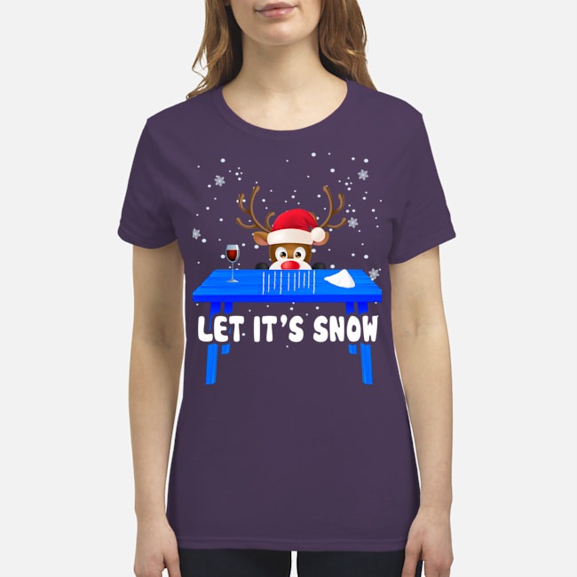 Reindeer let it's snow shirt 4