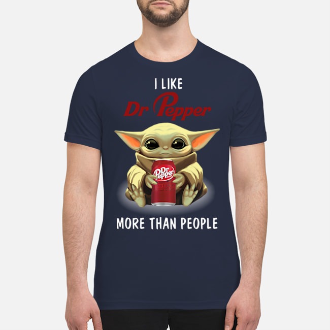 Baby Yoda I like Dr Pepper more than people shirt 3
