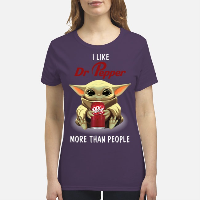Baby Yoda I like Dr Pepper more than people shirt 4
