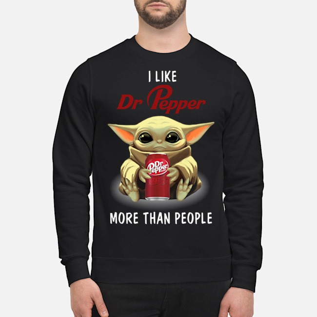 Baby Yoda I like Dr Pepper more than people shirt 2