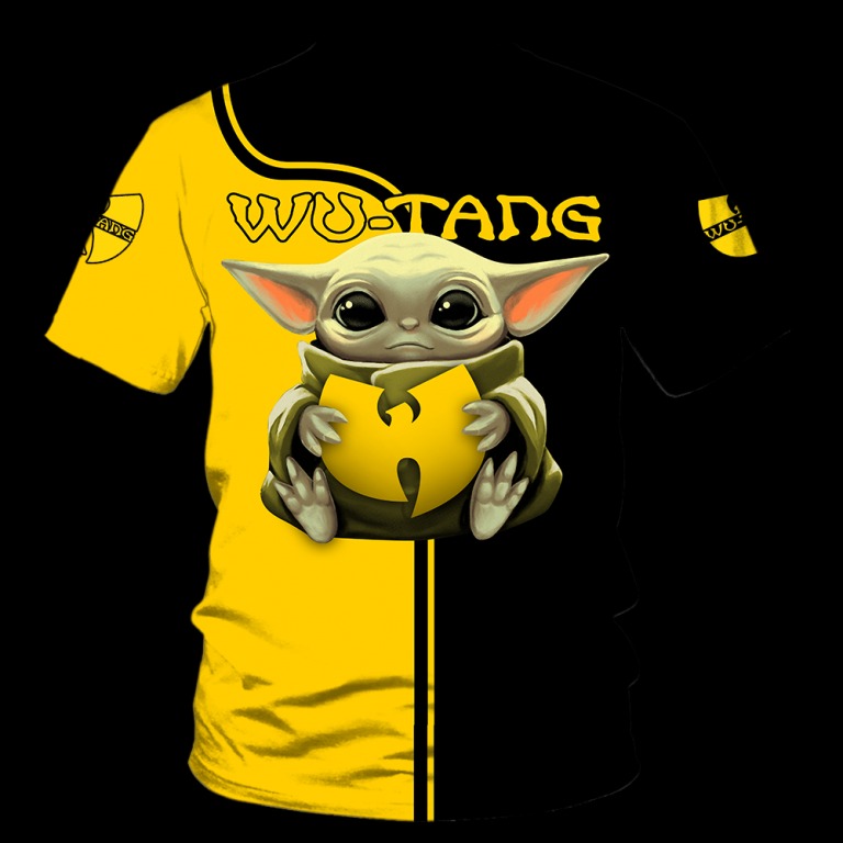 Baby Yoda Wu tang cland over print hoodie 3d 2