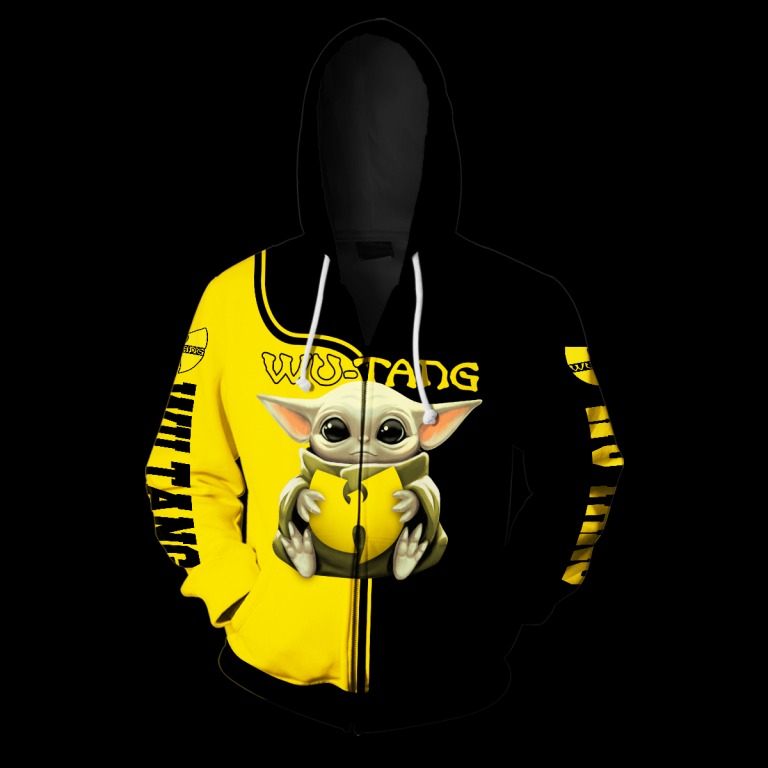 Baby Yoda Wu tang cland over print hoodie 3d 4