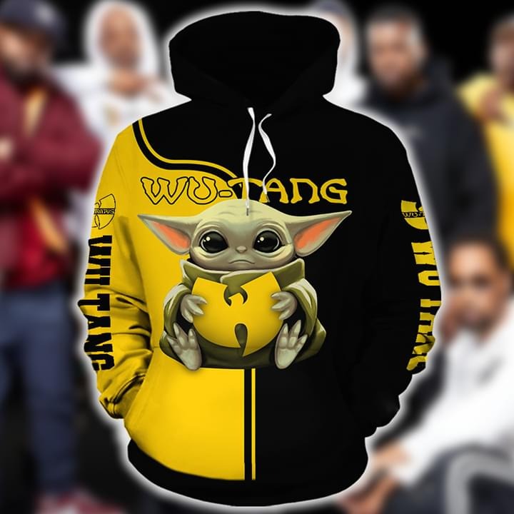 Baby Yoda Wu tang cland over print hoodie 3d 3