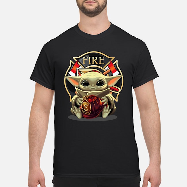 Baby Yoda firefighter shirt 1