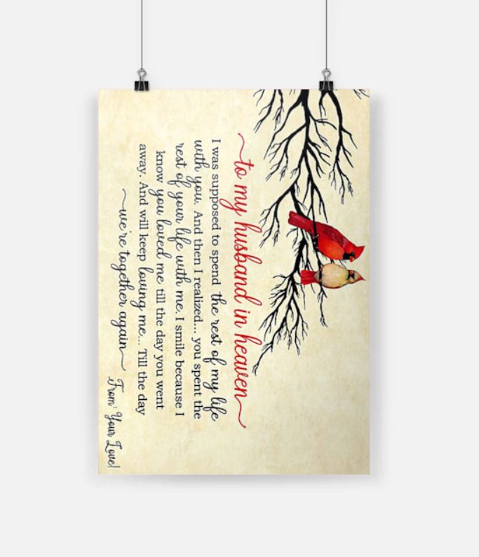 Hummingbirds to my husband in heaven poster 2