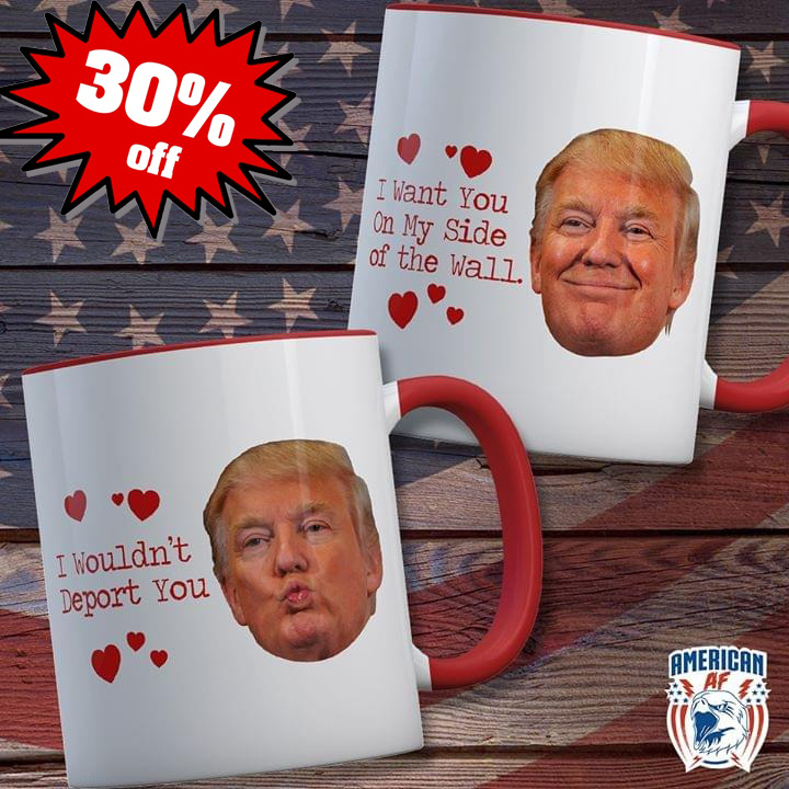 Trump I want you on my site of the wall I wouldn't deport you couple mug 3