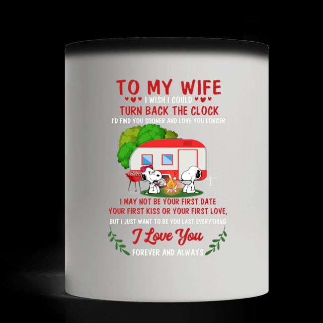 Valentine snoopy to my wife I wish I could turn back the clock mug 3