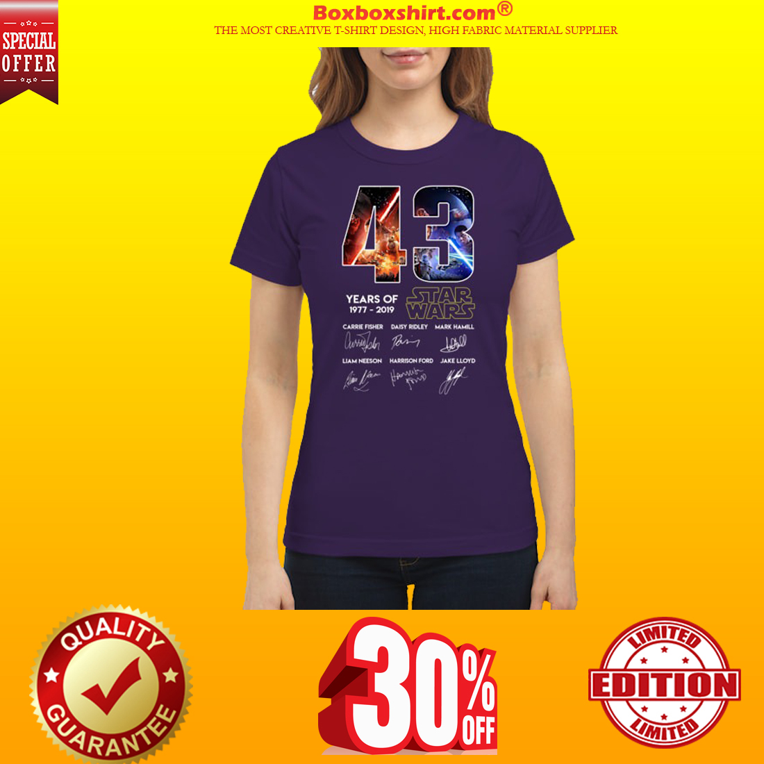 43 years of Star Wars 1977 2019 shirt 2