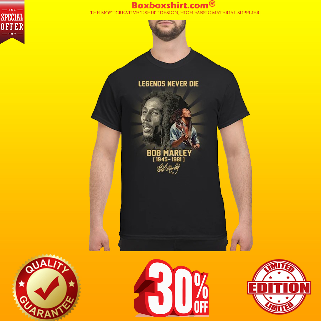 Legends never die Bob Marley shirt 4