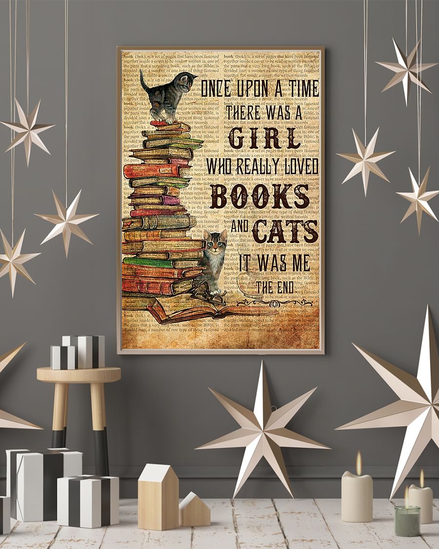 One upon a time there was a girl who love book and cats poster 4