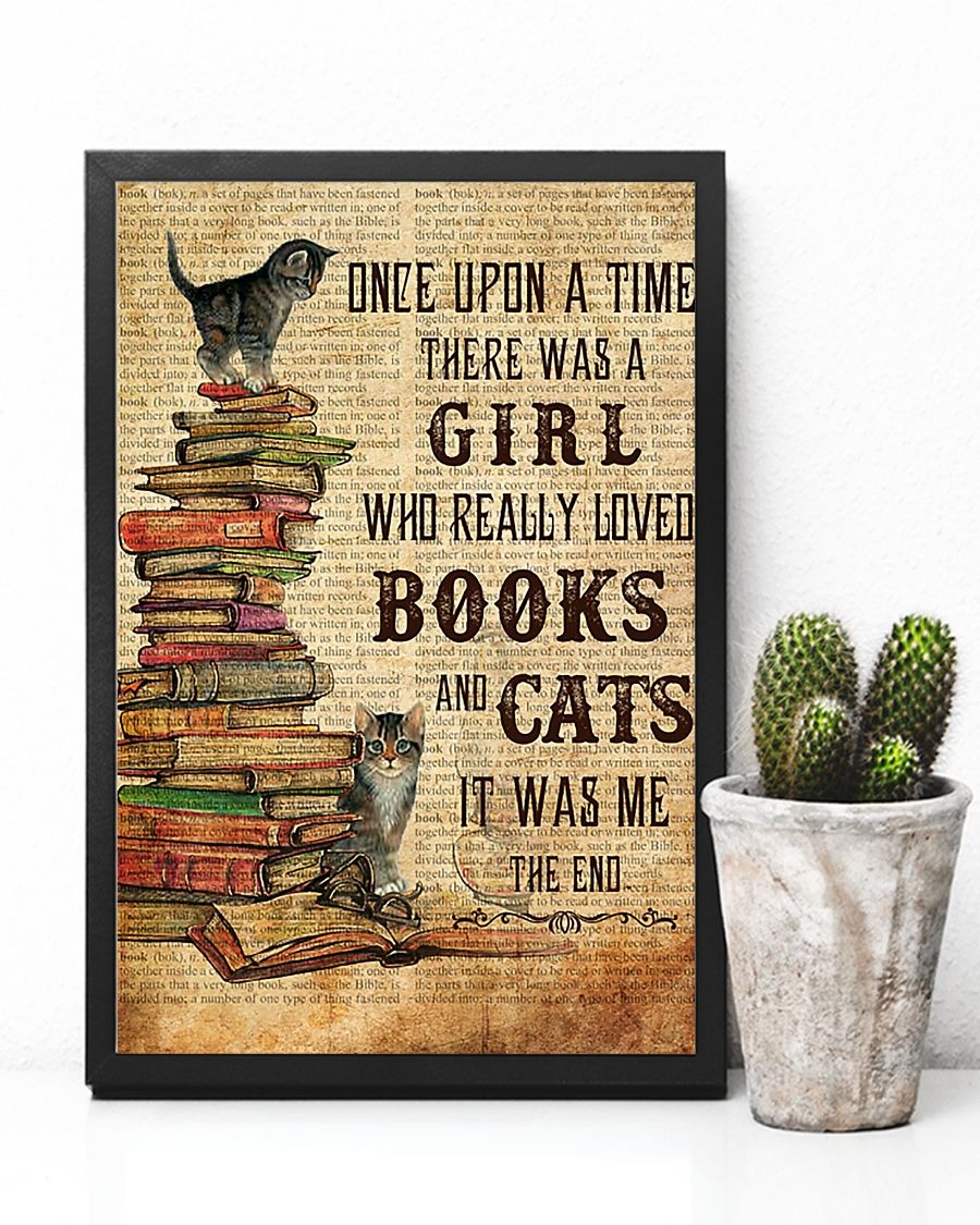 One upon a time there was a girl who love book and cats poster 3