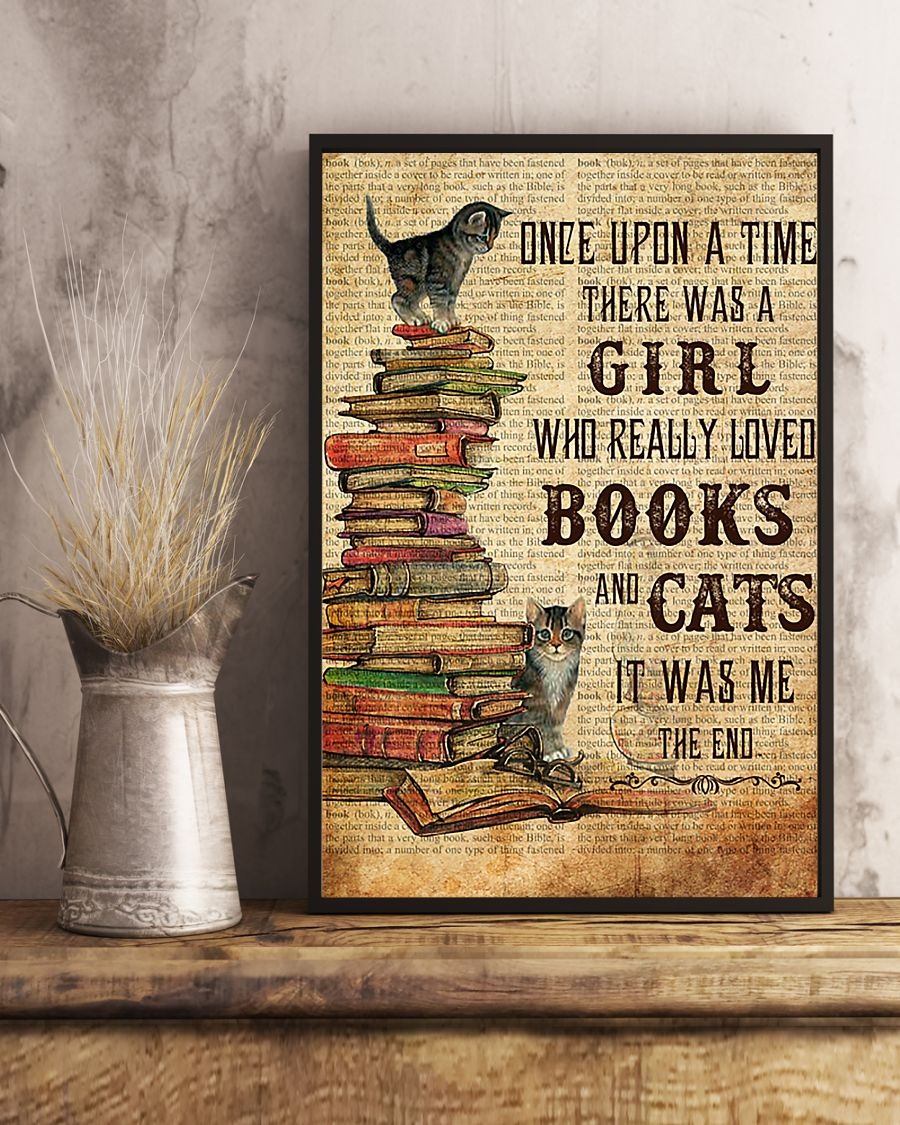 One upon a time there was a girl who love book and cats poster 2