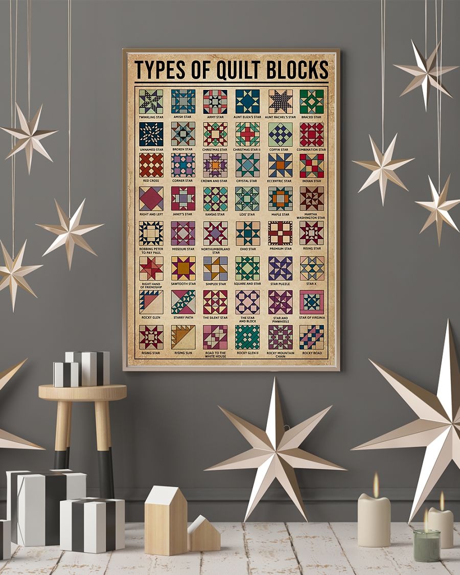 Types of quilt blocks poster 4