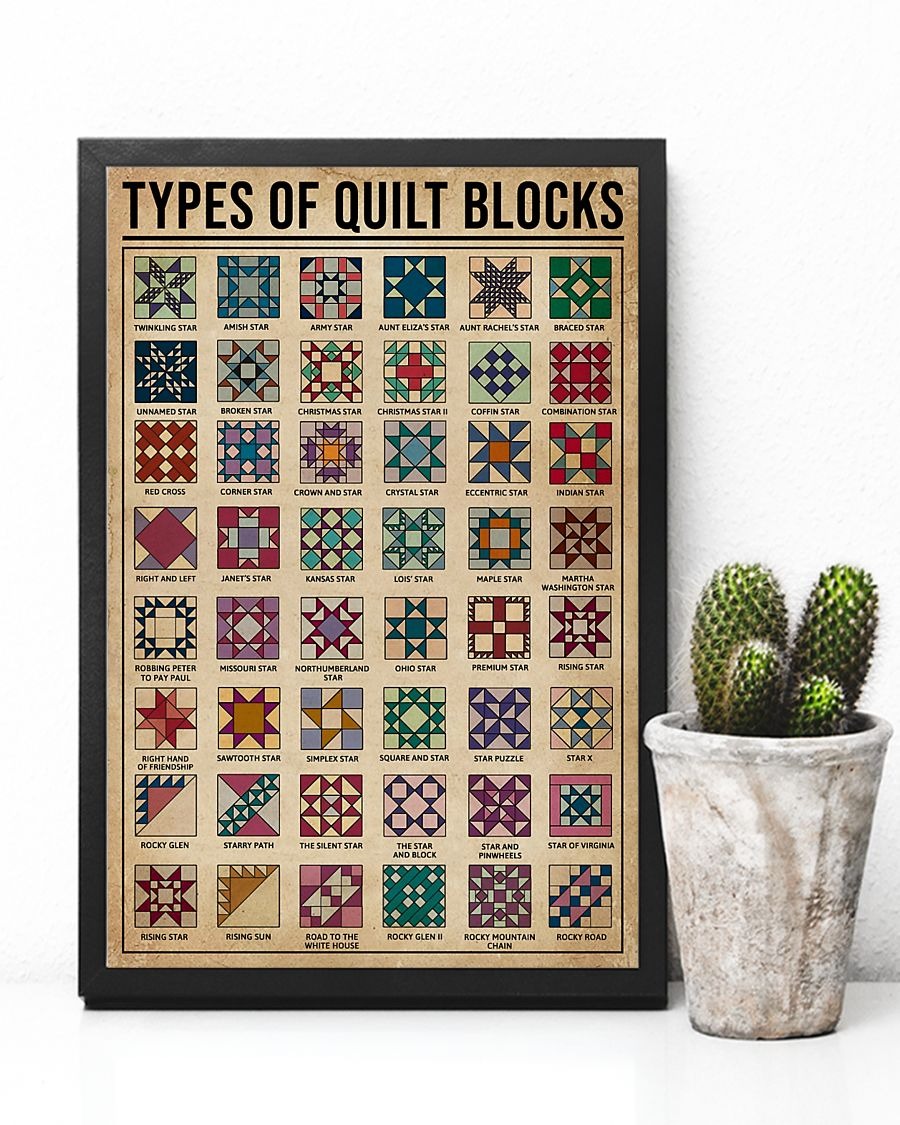 Types of quilt blocks poster 3