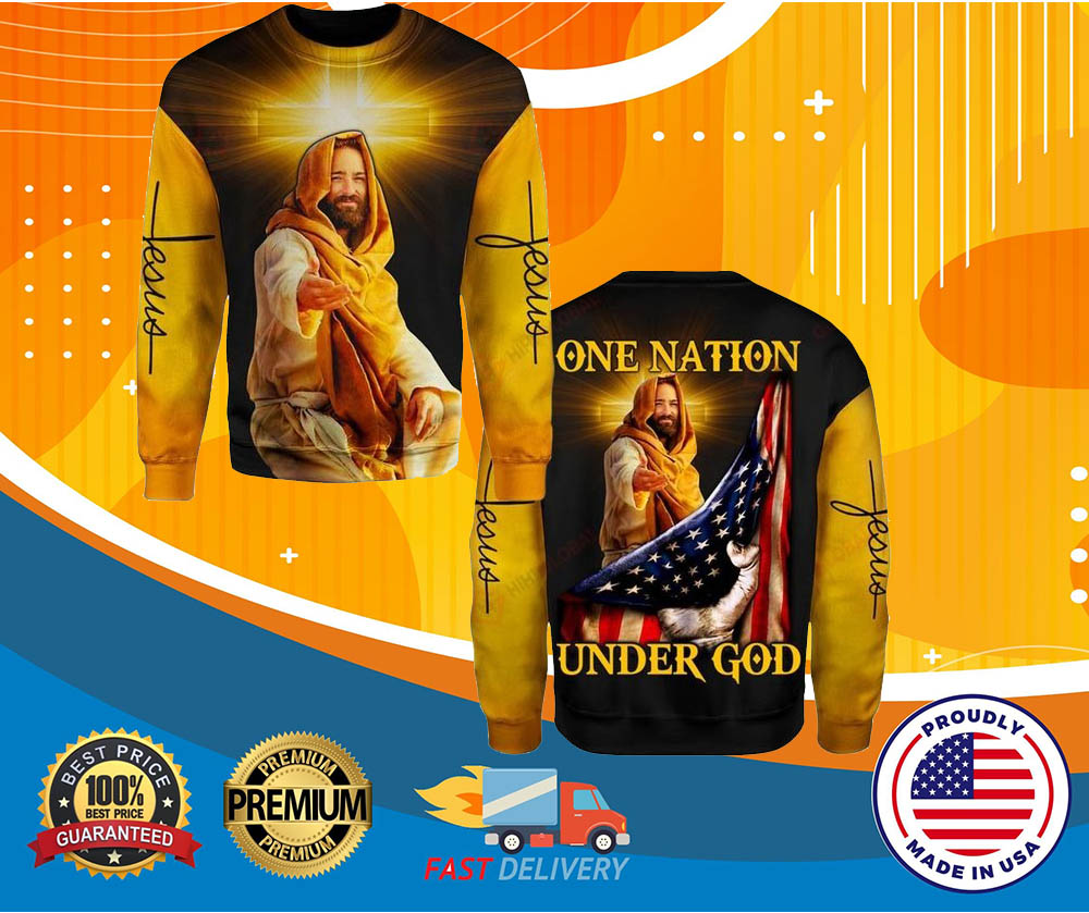 American flag One nation under god 3d hoodie and sweatshirt