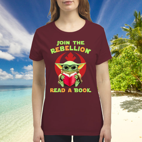 Baby Yoda join the rebellion read a book shirt 4