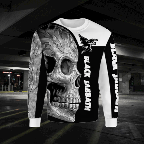 Black Sabbath Skull 3d over print hoodie 3