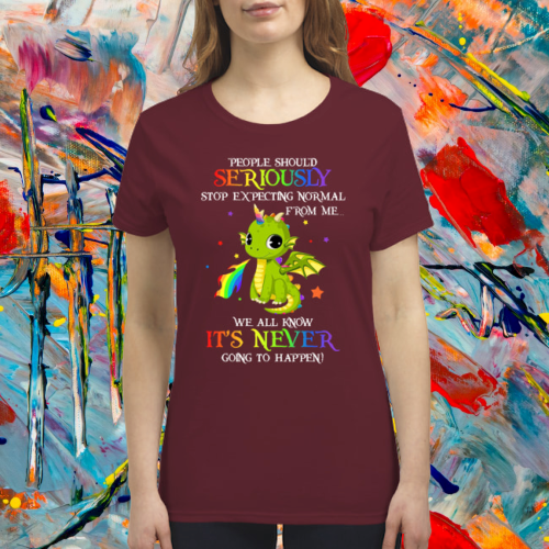 Dinosaur people should seriously stop expecting normal from me shirt 4