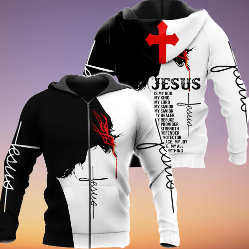 Easter Jesus 3d zip hoodie