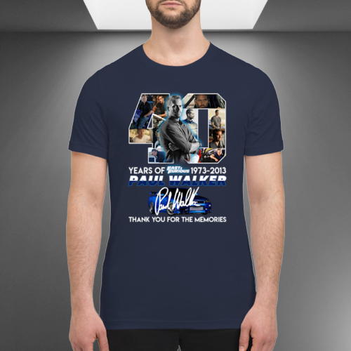 Fast and furious 40 years of Paul Walker 1973 2013 shirt 3