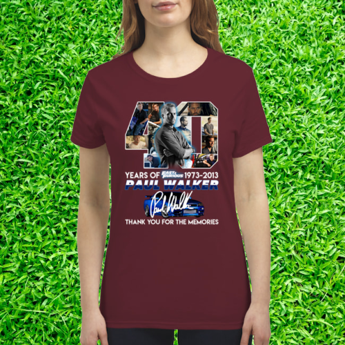 Fast and furious 40 years of Paul Walker 1973 2013 shirt 4