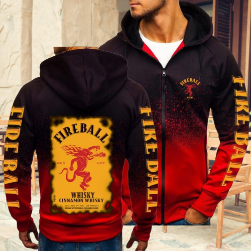 Fireball whisky cinnamon 3d hoodie 4