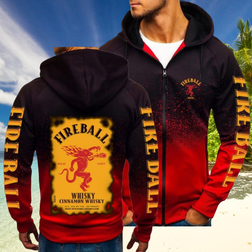 Fireball whisky cinnamon 3d hoodie 3