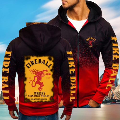 Fireball whisky cinnamon 3d hoodie 2