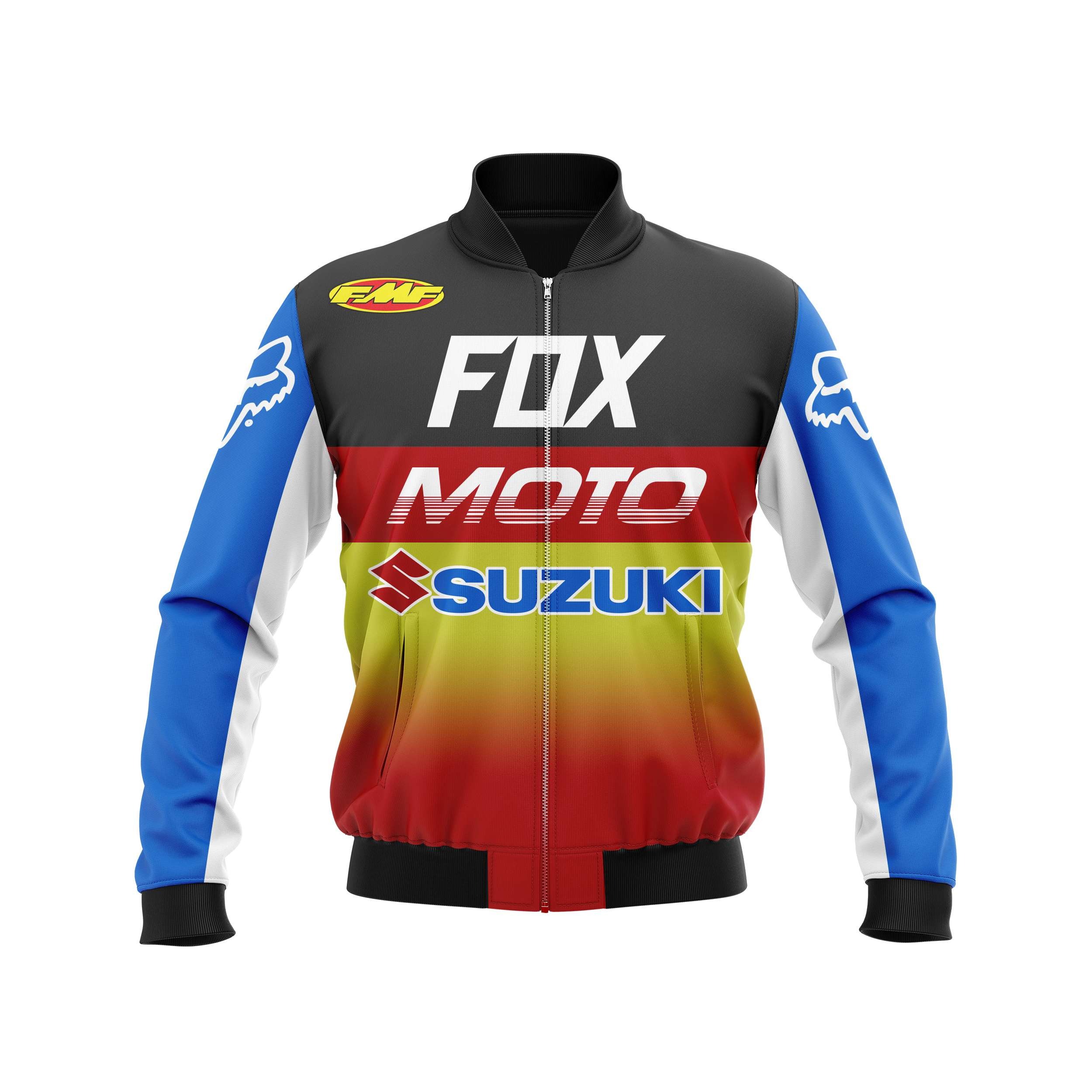 Fox moto suzuki custom name 3d hoodies