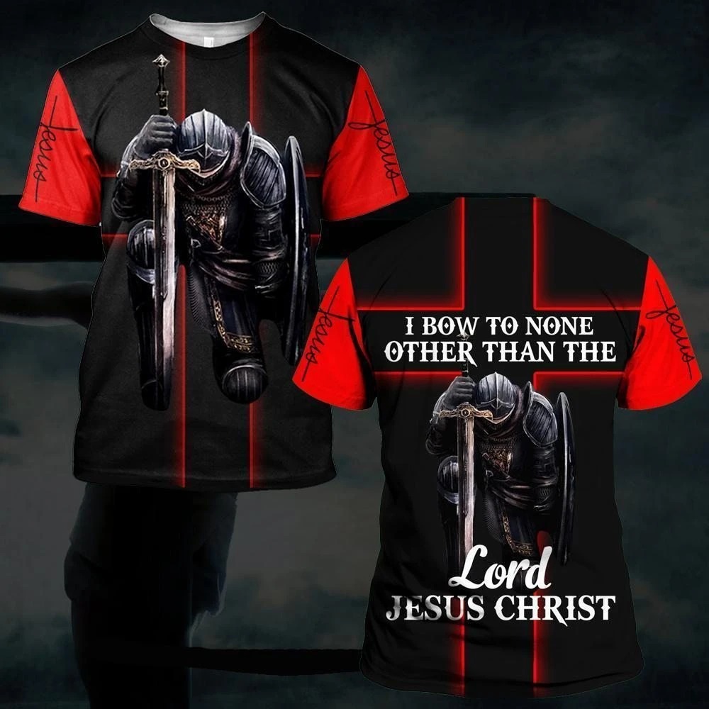 I bow a none other than the Lord Jesus Christ 3d hoodie and shirt