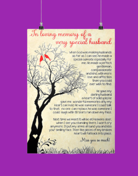 In loving memory of a very special husband poster 4