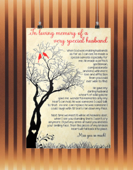 In loving memory of a very special husband poster 3